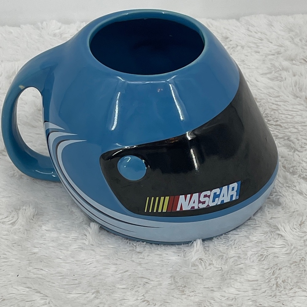 SHERWOOD NASCAR Blue and Black Helmet Mug 2003 NO CHIPS OR CRACKS